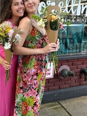 She's Cool Floral Maxi Dress in Pink, Green, Orange